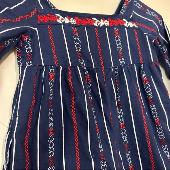 Janie and Jack Embroidered Navy Blue & Red Jumpsuit SIZE 4 - Picture 3 of 6